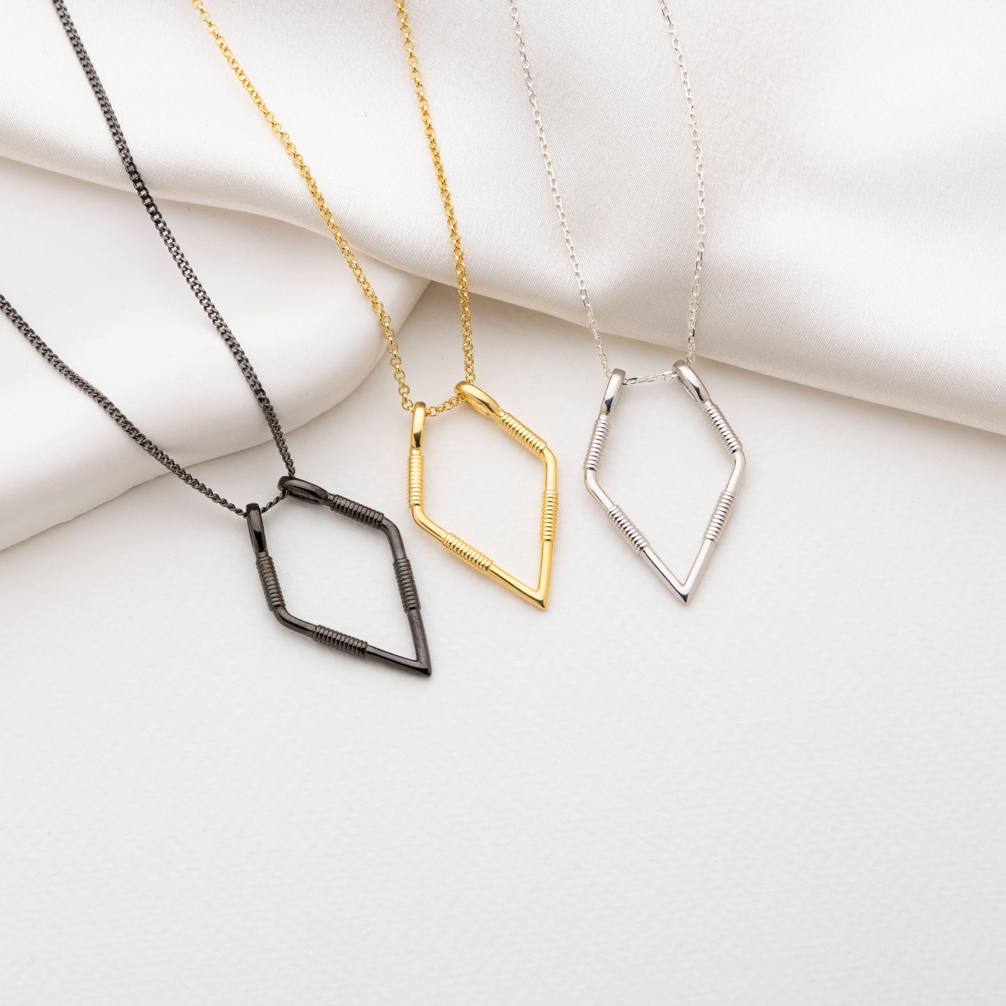 Geometric Ring Holder Necklace