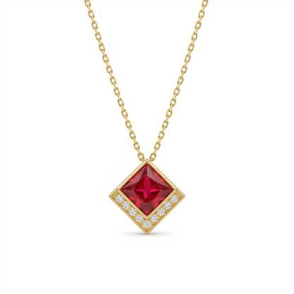 Ruby Pave Statement Necklace