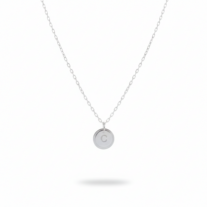 Personalized Double Plate Disc Necklace 925 Sterling Silver