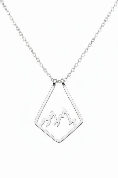 14K Solid Gold Mountain Ring Holder Necklace