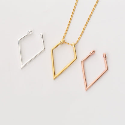 Geometric Ring Holder Necklace
