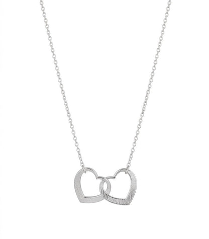 Personalized Interlocking Hearts Necklace