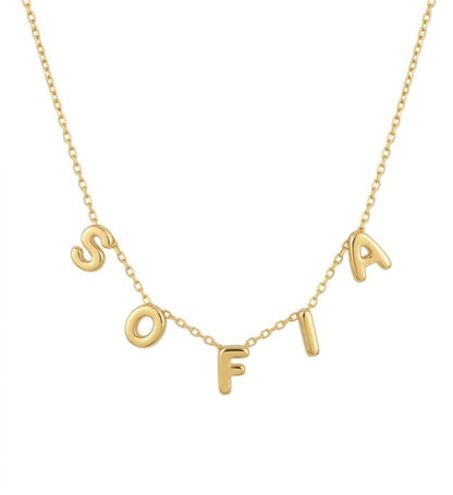 Custom 3D Mini Puff Name Necklace